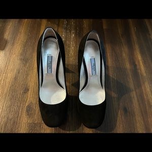Prada Suede Block Heels